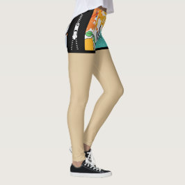 通りアートユニークフェイクショーツファッションジッパーシック レギンス