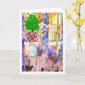 通りアートリーマリークリエイティブデザイン カード (黄色い花)