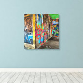 通りアート放棄建物 パーソナライズされた キャンバスプリント (インサイチュ (ウッドフロア))