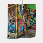 通りアート放棄建物 パーソナライズされた セラミックオーナメント (右)