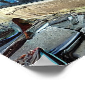 通りアート放棄建物 パーソナライズされた ポスター (角)