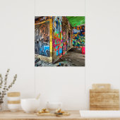 通りアート放棄建物 パーソナライズされた ポスター (キッチン)