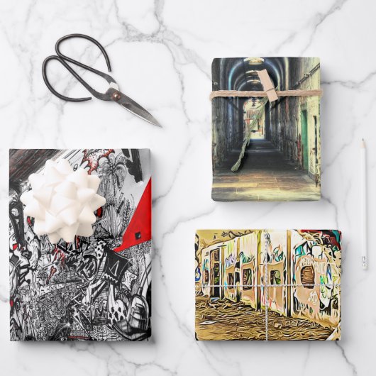 通りアート、アーバングラフィティ ラッピングペーパーシート (正面)
