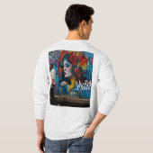 通りアートTシャツ – グラフィティインスパイアアーバンスタイル Tシャツ (裏面フル)
