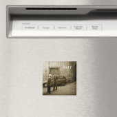 通りイタリアンシーンの正方形の文字イタリア マグネット (インサイチュ (食洗機))