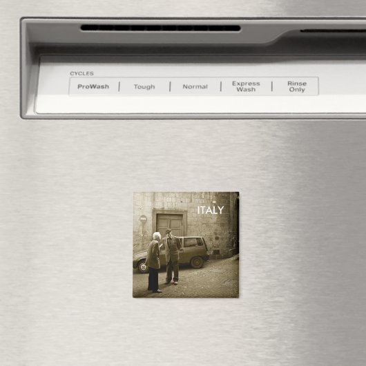 通りイタリアンシーンの正方形の文字イタリア マグネット (インサイチュ (食洗機))