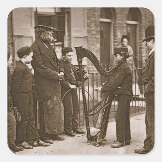 通りイタリアンミュージシャン、「通りライフ・イン・ロン」より スクエアシール (正面)