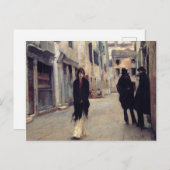 通りインエレガントヴェネツィア（女性） （シンガーサージェント） ポストカード (正面/裏面)
