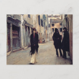 通りインエレガントヴェネツィア（女性） （シンガーサージェント） ポストカード