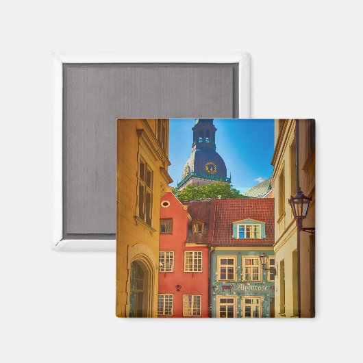 通りインオールドタウン |エストニア マグネット (正面/裏面)