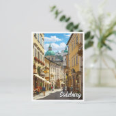 通りインザルツブルクオーストリア旅行 ポストカード (スタンド正面)