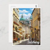 通りインザルツブルクオーストリア旅行 ポストカード (正面/裏面)