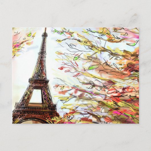 通りインパリ – イラストレーション2 ポストカード (正面)