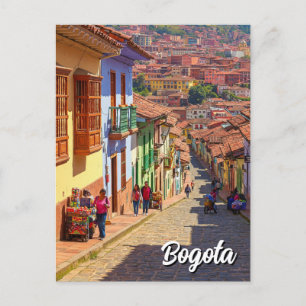 通りインボゴタコロンビアLa Candelaria Bogota ポストカード