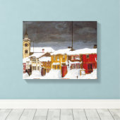 通りインロースインウィンターバーンハウスハラルドショールベ キャンバスプリント (インサイチュ (ウッドフロア))