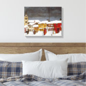 通りインロースインウィンターバーンハウスハラルドショールベ キャンバスプリント (インサイチュ (寝室))