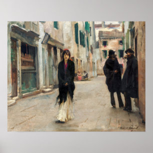 通りイン・ヴェネツィア(1882) by John Singer Sargent ポスター