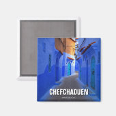 通りインChefchaouenモロッコ旅行 マグネット (正面/裏面)
