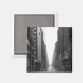 通りインNYシティB&W マグネット (正面/裏面)