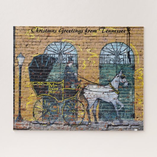 通りウォールマラルテネシー。クリスマスの挨拶 ジグソーパズル (横)