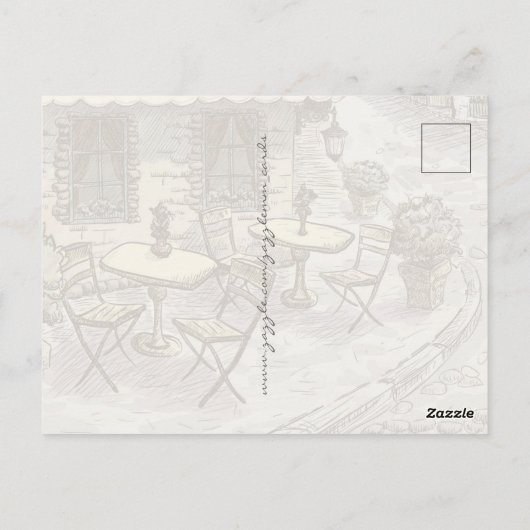 通りカフェ ポストカード (裏面)