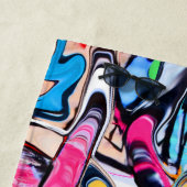 通りカラフルスタイルグラフィティビーチタオル ビーチタオル (インサイチュ)