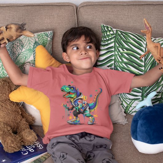 通りカラフルスタイル恐竜 トライブレンドTシャツ