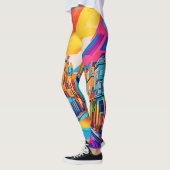 通りカラフルビベス レギンス (左)