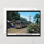 通りカーシーン、ニューオーリンズヴィンテージ ポストカード (正面/裏面)