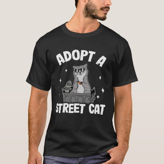 通りキャットラクーンを採用1 Tシャツ (正面)