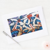 通りグラフィティアート 長方形シール (封筒)