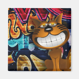 通りグラフィティキャット マグネット