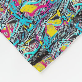 通りグラフィティ フリースブランケット