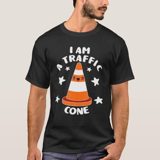 通りコーンの衣装 | I Am A Traffic Cone Lazy Hal Tシャツ (正面)