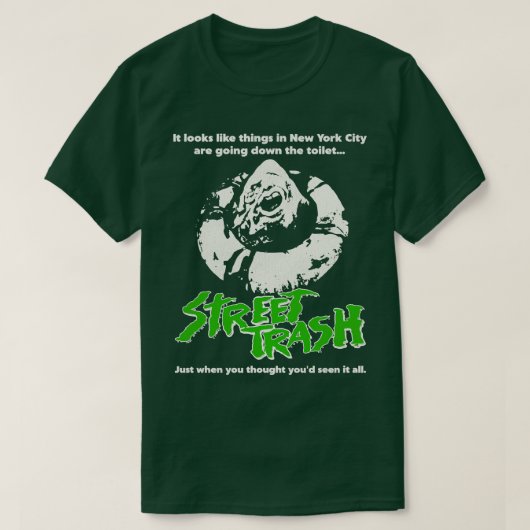 通りゴミ80sカルトクラシックホラー1 tシャツ (デザイン正面)