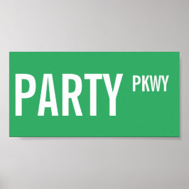 通りサインパーティーパークウェイ誕生日デコレーションサイン ポスター