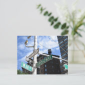 通りサインブロードウェイW. 68thアッパーウエストサイドNYC ポストカード (スタンド正面)