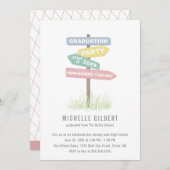 通りサイン第8級等級パーティー 招待状 (正面/裏面)