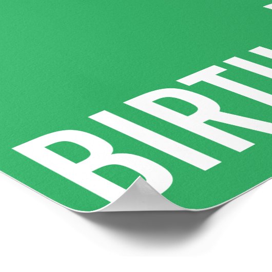 通りサイン誕生日ブールバードデコレーションサイン ポスター (角)