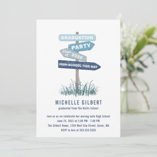 通りサイン8等勾配パーティの招待状 招待状 (スタンド正面)