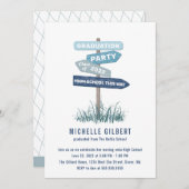 通りサイン8等勾配パーティの招待状 招待状 (正面/裏面)