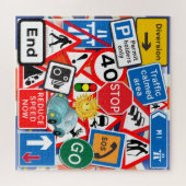 通りシンボルや象徴と笑顔の太陽 ジグソーパズル (横)