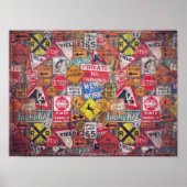 通りシンボルや象徴ポスターDecopageまたはコラージュ紙 ポスター (正面)