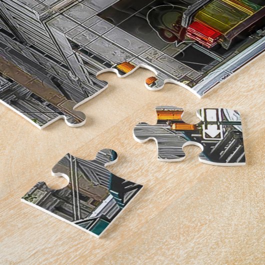 通りシーンフィラデルフィア ジグソーパズル (側面)