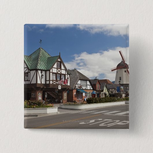 通りシーン歴史的なソルヴァンから、 'デンマーク語 缶バッジ (正面)