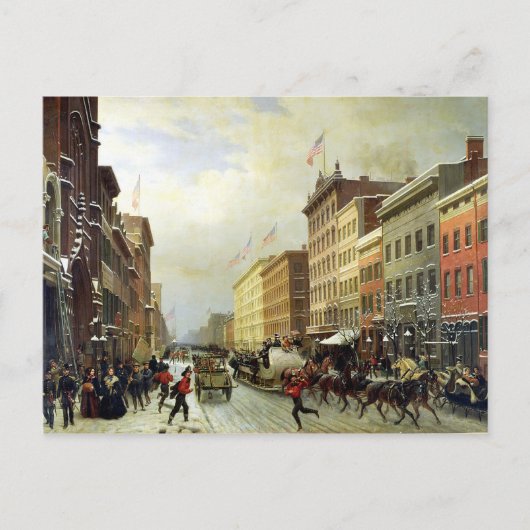 通りシーン（ニューヨーク） ポストカード (正面)