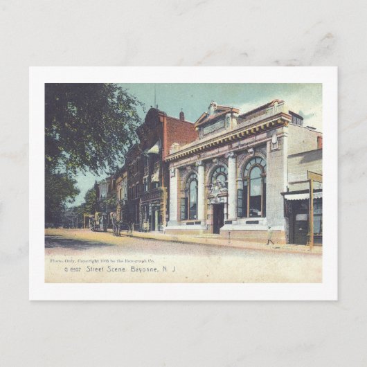 通りシーン、ベイヨンヌ、ニュージャージーヴィンテージ ポストカード (正面)