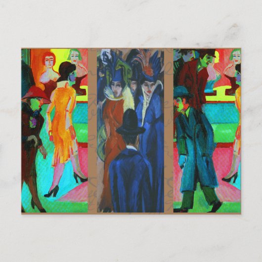 通りシーンbyエルンストルートヴィヒ・キルヒナー ポストカード (正面)