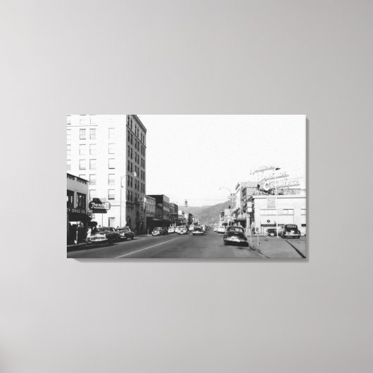 通りシーンinアバディーン, WA写真 キャンバスプリント (正面)