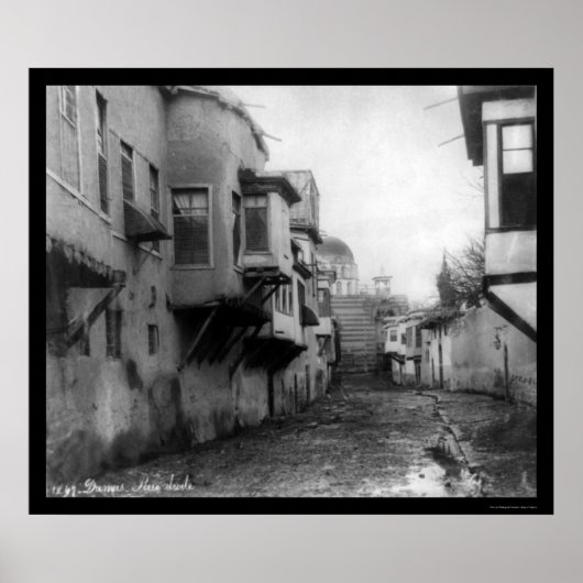 通りシーンinダマスカス,シリア, 1895 ポスター (正面)